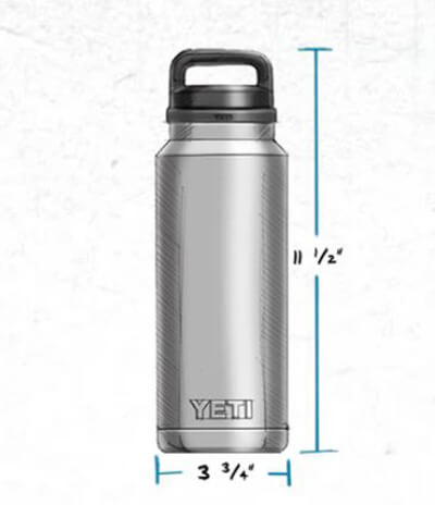 YETI 36 Oz Rambler Bottle W/chug Cap-with Custom Laser Engraving